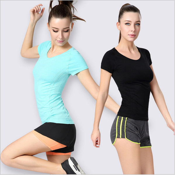 Yoga Short Sleeve Professional Sports Fitness T-shirt